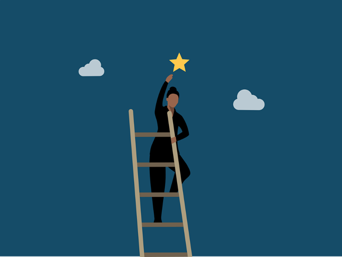 escalera y estrella
